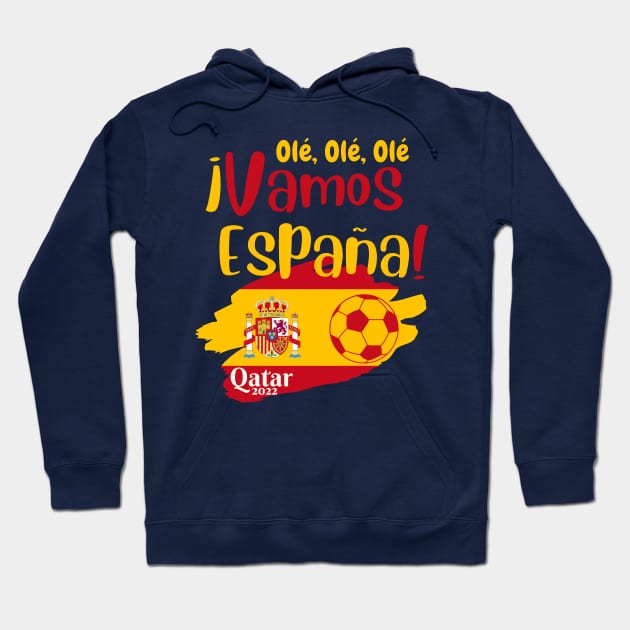 Spain Qatar World Cup 2022 Hoodie by Ashley-Bee